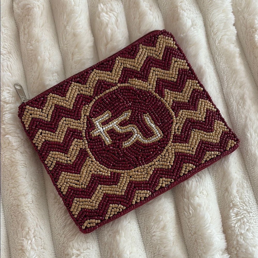 FSU Beaded Clutch